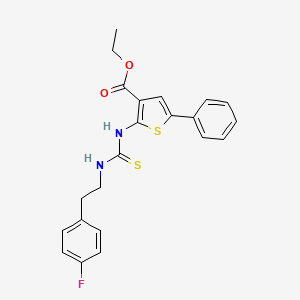 ethyl 2-[({[2-(4-fluorophenyl)ethyl]amino}carbonothioyl)amino]-5-phenyl-3-thiophenecarboxylate