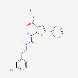 ethyl 2-[({[2-(3-chlorophenyl)ethyl]amino}carbonothioyl)amino]-5-phenyl-3-thiophenecarboxylate