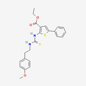 ethyl 2-[({[2-(4-methoxyphenyl)ethyl]amino}carbonothioyl)amino]-5-phenyl-3-thiophenecarboxylate