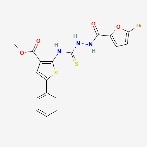 methyl 2-({[2-(5-bromo-2-furoyl)hydrazino]carbonothioyl}amino)-5-phenyl-3-thiophenecarboxylate