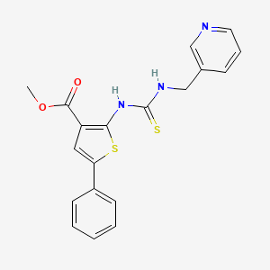 methyl 5-phenyl-2-({[(3-pyridinylmethyl)amino]carbonothioyl}amino)-3-thiophenecarboxylate