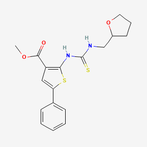 Methyl 5-phenyl-2-{[(tetrahydrofuran-2-ylmethyl)carbamothioyl]amino}thiophene-3-carboxylate