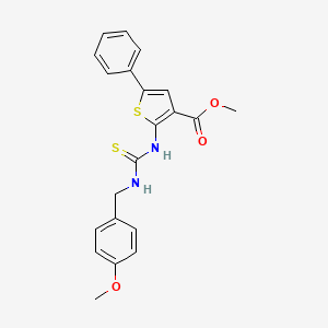 methyl 2-({[(4-methoxybenzyl)amino]carbonothioyl}amino)-5-phenyl-3-thiophenecarboxylate