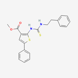 methyl 5-phenyl-2-({[(2-phenylethyl)amino]carbonothioyl}amino)-3-thiophenecarboxylate