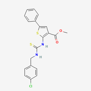 methyl 2-({[(4-chlorobenzyl)amino]carbonothioyl}amino)-5-phenyl-3-thiophenecarboxylate