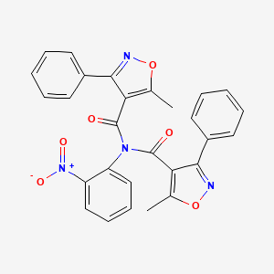 5-methyl-N-[(5-methyl-3-phenyl-4-isoxazolyl)carbonyl]-N-(2-nitrophenyl)-3-phenyl-4-isoxazolecarboxamide