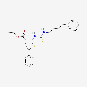 ethyl 5-phenyl-2-({[(4-phenylbutyl)amino]carbonothioyl}amino)-3-thiophenecarboxylate