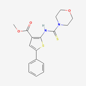 methyl 2-[(4-morpholinylcarbonothioyl)amino]-5-phenyl-3-thiophenecarboxylate