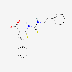 methyl 2-[({[2-(1-cyclohexen-1-yl)ethyl]amino}carbonothioyl)amino]-5-phenyl-3-thiophenecarboxylate