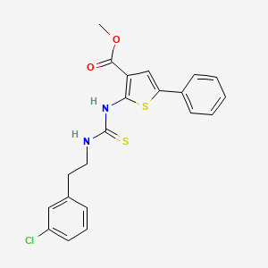 methyl 2-[({[2-(3-chlorophenyl)ethyl]amino}carbonothioyl)amino]-5-phenyl-3-thiophenecarboxylate