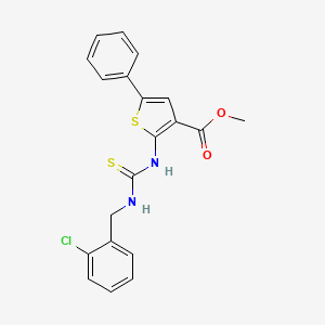 methyl 2-({[(2-chlorobenzyl)amino]carbonothioyl}amino)-5-phenyl-3-thiophenecarboxylate