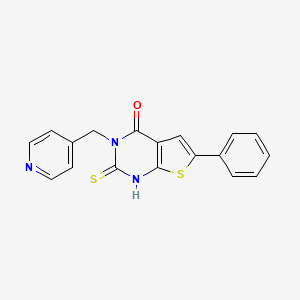 2-mercapto-6-phenyl-3-(4-pyridinylmethyl)thieno[2,3-d]pyrimidin-4(3H)-one