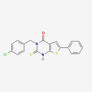 3-(4-chlorobenzyl)-2-mercapto-6-phenylthieno[2,3-d]pyrimidin-4(3H)-one