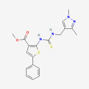 methyl 2-[({[(1,3-dimethyl-1H-pyrazol-4-yl)methyl]amino}carbonothioyl)amino]-5-phenyl-3-thiophenecarboxylate