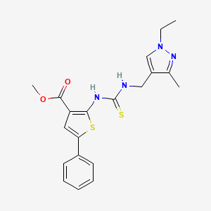 methyl 2-[({[(1-ethyl-3-methyl-1H-pyrazol-4-yl)methyl]amino}carbonothioyl)amino]-5-phenyl-3-thiophenecarboxylate