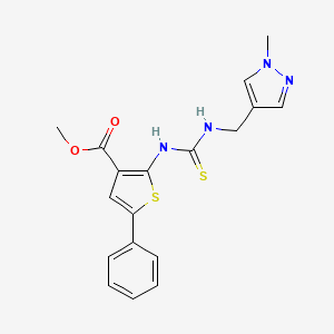 methyl 2-[({[(1-methyl-1H-pyrazol-4-yl)methyl]amino}carbonothioyl)amino]-5-phenyl-3-thiophenecarboxylate