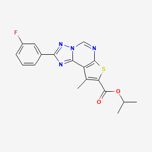 isopropyl 2-(3-fluorophenyl)-9-methylthieno[3,2-e][1,2,4]triazolo[1,5-c]pyrimidine-8-carboxylate