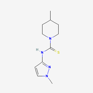 molecular formula C11H18N4S B4271585 4-methyl-N-(1-methylpyrazol-3-yl)piperidine-1-carbothioamide CAS No. 590351-64-7