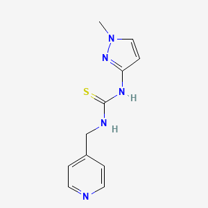 molecular formula C11H13N5S B4271593 N-(1-methyl-1H-pyrazol-3-yl)-N'-(4-pyridinylmethyl)thiourea 