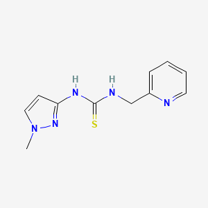 molecular formula C11H13N5S B4271598 N-(1-methyl-1H-pyrazol-3-yl)-N'-(2-pyridinylmethyl)thiourea 