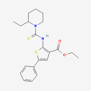 Ethyl 2-{[(2-ethylpiperidin-1-yl)carbonothioyl]amino}-5-phenylthiophene-3-carboxylate