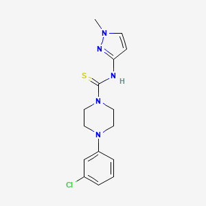 4-(3-chlorophenyl)-N-(1-methyl-1H-pyrazol-3-yl)-1-piperazinecarbothioamide