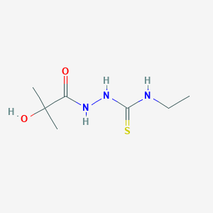 molecular formula C7H15N3O2S B4271632 N-ethyl-2-(2-hydroxy-2-methylpropanoyl)hydrazinecarbothioamide 