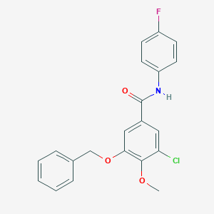 molecular formula C21H17ClFNO3 B427164 3-(benzyloxy)-5-chloro-N-(4-fluorophenyl)-4-methoxybenzamide 
