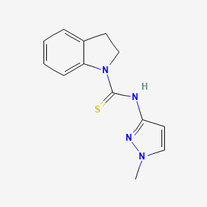 molecular formula C13H14N4S B4271677 N-(1-methyl-1H-pyrazol-3-yl)-1-indolinecarbothioamide 