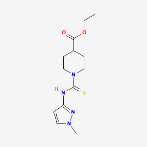 ETHYL 1-{[(1-METHYL-1H-PYRAZOL-3-YL)AMINO]CARBOTHIOYL}-4-PIPERIDINECARBOXYLATE