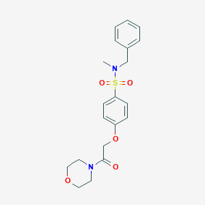 molecular formula C20H24N2O5S B427170 N-Benzyl-N-methyl-4-(2-morpholin-4-yl-2-oxo-ethoxy)-benzenesulfonamide 