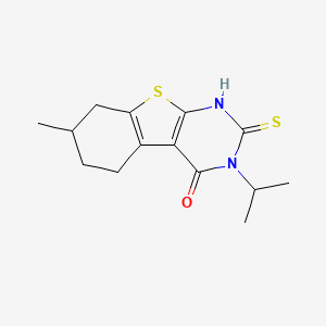 3-isopropyl-2-mercapto-7-methyl-5,6,7,8-tetrahydro[1]benzothieno[2,3-d]pyrimidin-4(3H)-one