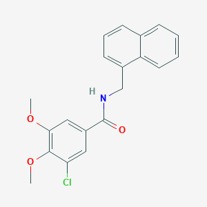 molecular formula C20H18ClNO3 B427172 3-chloro-4,5-dimethoxy-N-(1-naphthalenylmethyl)benzamide 