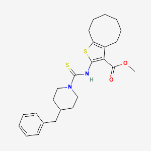 methyl 2-{[(4-benzyl-1-piperidinyl)carbonothioyl]amino}-4,5,6,7,8,9-hexahydrocycloocta[b]thiophene-3-carboxylate