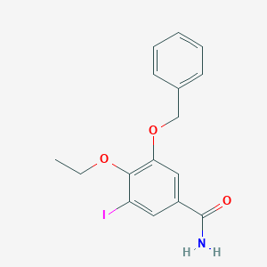 molecular formula C16H16INO3 B427173 3-(Benzyloxy)-4-ethoxy-5-iodobenzamide 