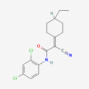 molecular formula C17H18Cl2N2O B4271739 2-cyano-N-(2,4-dichlorophenyl)-2-(4-ethylcyclohexylidene)acetamide 