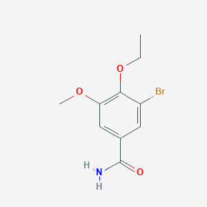 molecular formula C10H12BrNO3 B427175 3-Bromo-4-ethoxy-5-methoxybenzamide CAS No. 723245-30-5