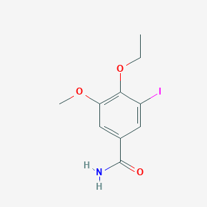 molecular formula C10H12INO3 B427177 4-Ethoxy-3-iodo-5-methoxybenzamide 