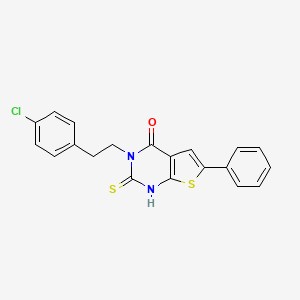 3-[2-(4-chlorophenyl)ethyl]-2-mercapto-6-phenylthieno[2,3-d]pyrimidin-4(3H)-one