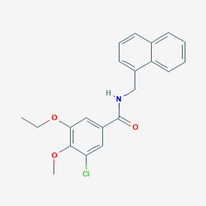 molecular formula C21H20ClNO3 B427179 3-chloro-5-ethoxy-4-methoxy-N-(naphthalen-1-ylmethyl)benzamide 