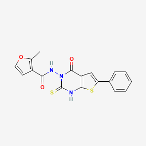 N-(2-mercapto-4-oxo-6-phenylthieno[2,3-d]pyrimidin-3(4H)-yl)-2-methyl-3-furamide