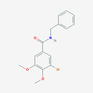 molecular formula C16H16BrNO3 B427181 N-benzyl-3-bromo-4,5-dimethoxybenzamide 