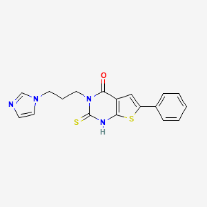 3-[3-(1H-imidazol-1-yl)propyl]-2-mercapto-6-phenylthieno[2,3-d]pyrimidin-4(3H)-one