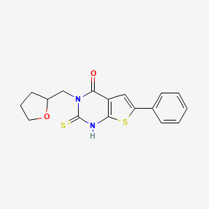 6-phenyl-2-sulfanyl-3-(tetrahydrofuran-2-ylmethyl)thieno[2,3-d]pyrimidin-4(3H)-one