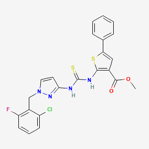 methyl 2-[({[1-(2-chloro-6-fluorobenzyl)-1H-pyrazol-3-yl]amino}carbonothioyl)amino]-5-phenyl-3-thiophenecarboxylate