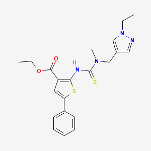 ethyl 2-({[[(1-ethyl-1H-pyrazol-4-yl)methyl](methyl)amino]carbonothioyl}amino)-5-phenyl-3-thiophenecarboxylate