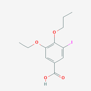 molecular formula C12H15IO4 B427187 3-Ethoxy-5-iodo-4-propoxybenzoic acid CAS No. 723245-46-3