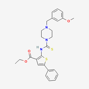 ethyl 2-({[4-(3-methoxybenzyl)-1-piperazinyl]carbonothioyl}amino)-5-phenyl-3-thiophenecarboxylate