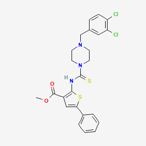 methyl 2-({[4-(3,4-dichlorobenzyl)-1-piperazinyl]carbonothioyl}amino)-5-phenyl-3-thiophenecarboxylate