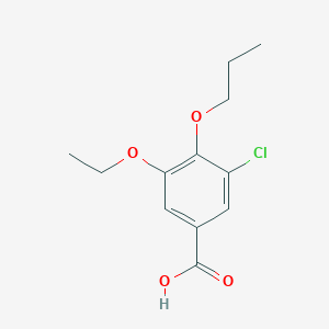 molecular formula C12H15ClO4 B427190 3-Chloro-5-ethoxy-4-propoxybenzoic acid CAS No. 723245-44-1